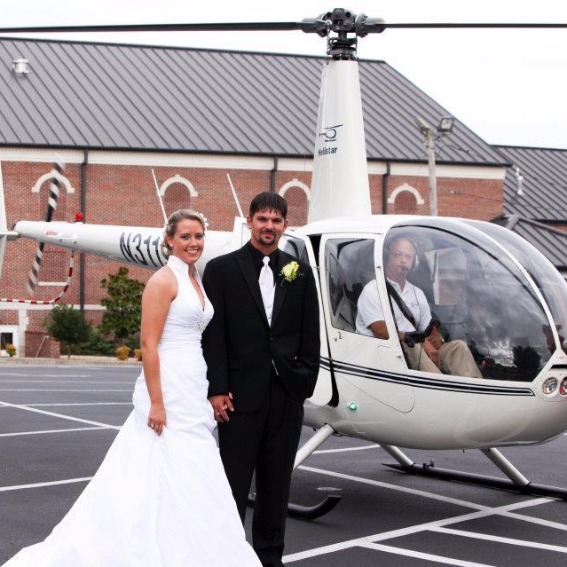 Wedding helicopter